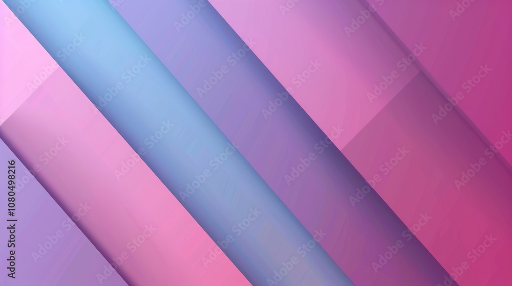 Fototapeta premium Vibrant abstract background featuring diagonal lines in pink and blue gradient, perfect for modern design and creative projects.