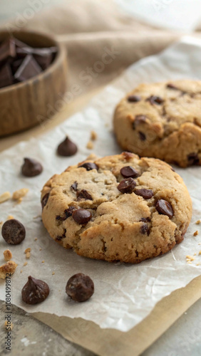 Chocolate Chip Biscuits with Rustic Appeal