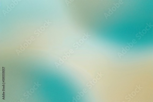 Serene Blue Aqua Cream Gradient Background with Soft Noise Texture