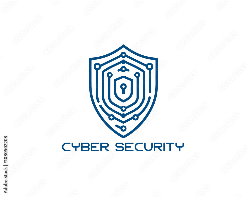 Cyber security logo design icon symbol vector illustration. Modern cyber security logo Template. Cyber security logo design icon symbol vector illustration. Modern cyber security logo Template.