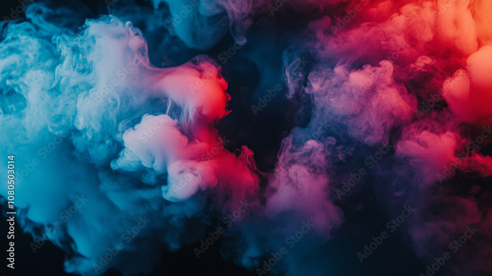 Abstract, Colorful smoke on a black background Abstract, Colorful smoke on a black background
