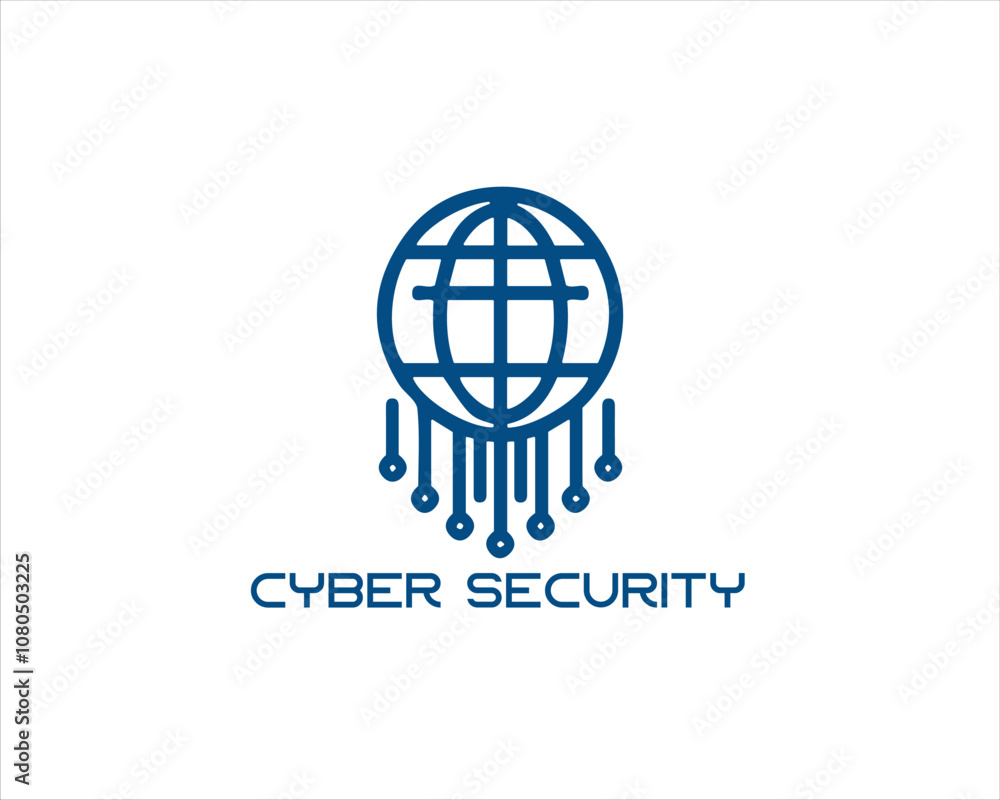 Cyber security logo design icon symbol vector illustration. Modern cyber security logo Template. Cyber security logo design icon symbol vector illustration. Modern cyber security logo Template.