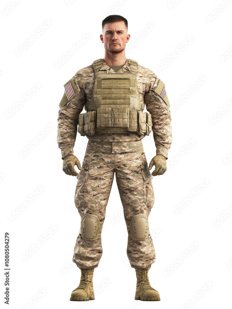 A Detailed Portrait of a Soldier in Military Uniform, Capturing the Essence of Bravery and Commitment in Service to the Nation A Detailed Portrait of a Soldier in Military Uniform, Capturing the Essence of Bravery and Commitment in Service to the Nation