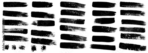 Creative Brush Strokes Vector Bundle, Vector Brush Strokes Collection for Digital Design,