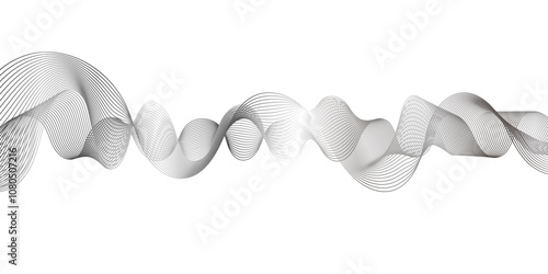 Abstract multicolor gradient wave lines vector background, twisted curve lines and blend effect, frequency sound wave lines, 3d contour line patterned background illustration.	