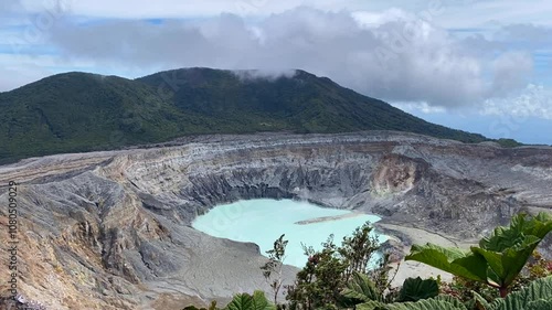 Volcan Poas Coast Rica. Active volcano Poas in San Jose, Costa Rica photo