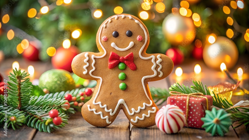 Christmas still life with sweet, snack, treat, candy, gingerbread and gold festive decoration on light gold background. New Year and Christmas holiday template for celebration, congratulation. Christmas still life with sweet, snack, treat, candy, gingerbread and gold festive decoration on light gold background. New Year and Christmas holiday template for celebration, congratulation.