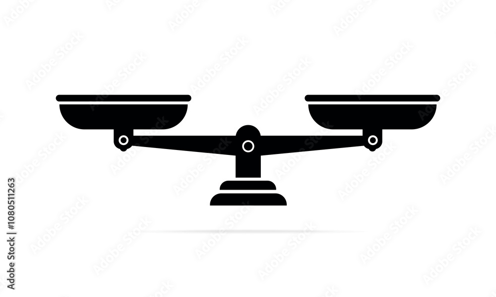 Scales of justice. Libra illustration. Scales of justice vector icon. Scales of justice icon on white background Scales of justice. Libra illustration. Scales of justice vector icon. Scales of justice icon on white background