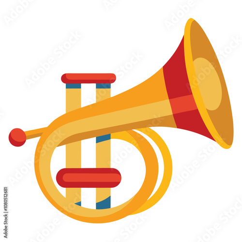 Taps Bugle vector illustration on White Background