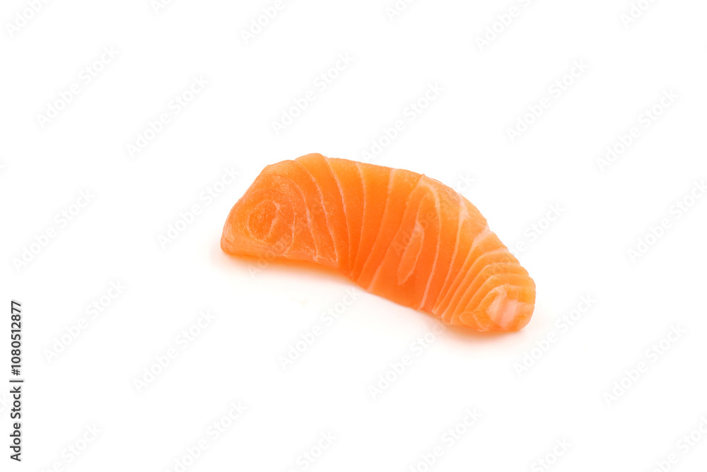 salmon fish fresh meat slice isolated on white background. salmon fish fresh meat slice isolated on white background.