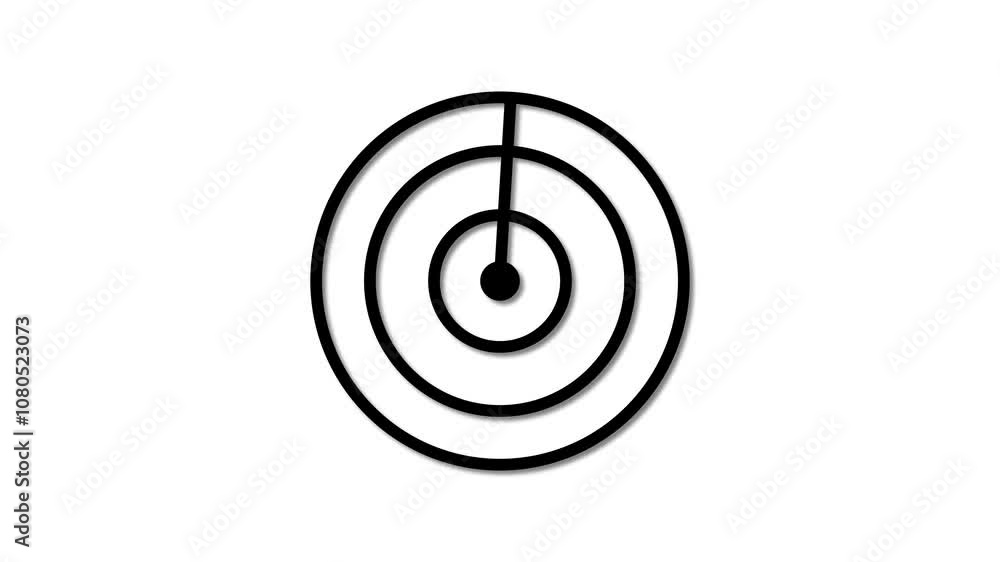 Animation of target goal icon. Archery or goal strategy. Marketing targeting strategy symbol concept. Animation of target goal icon. Archery or goal strategy. Marketing targeting strategy symbol concept.