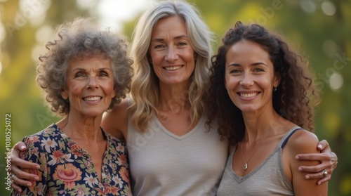 Multi-Generational Portrait of Women: Grandmother, Mother, and Daughter photo