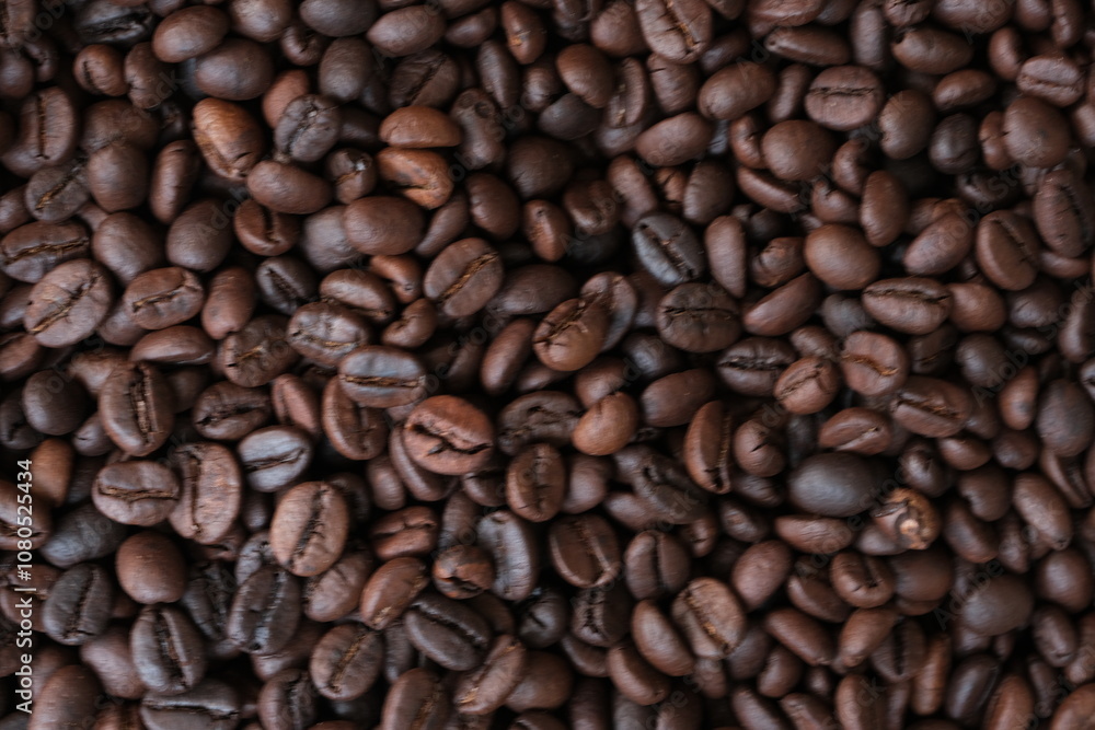 Roasted coffee beans for background Roasted coffee beans for background