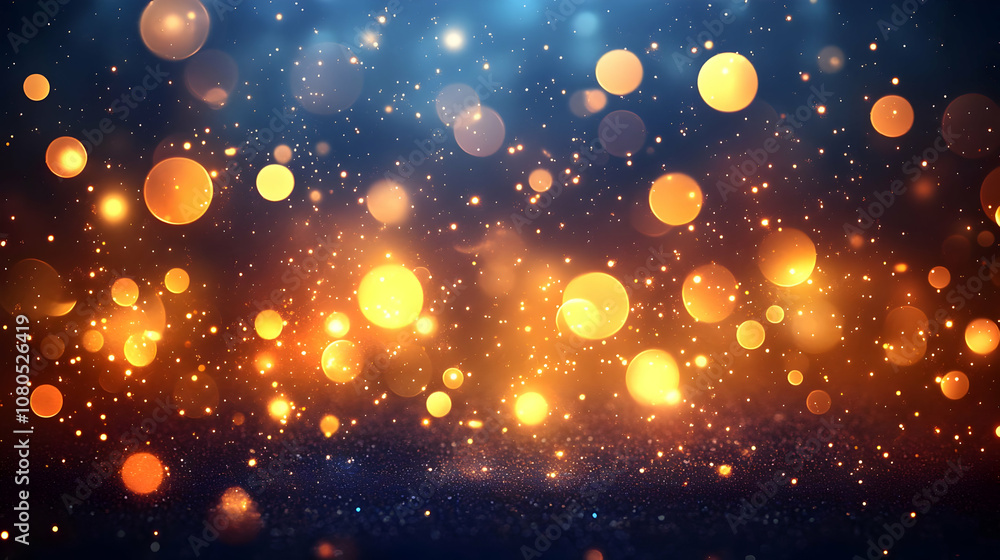 Abstract Background - Golden Glitter Bokeh Lights Abstract Background - Golden Glitter Bokeh Lights