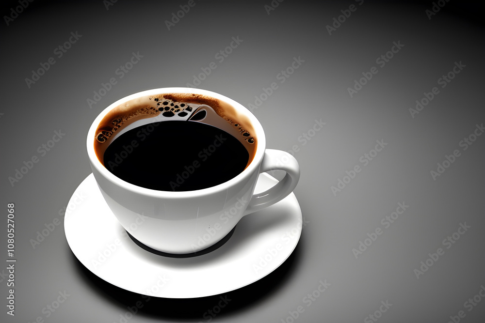 black coffee cup isolated on dark background black coffee cup isolated on dark background