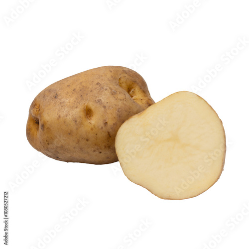 potatoes isolated on white background