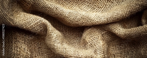 Textured hemp fabric background.