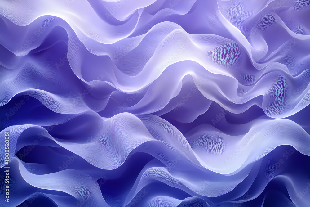 Obraz premium Abstract Background - Flowing Purple Waves Illustration