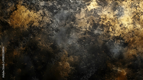 Wallpaper Mural Abstract Background - Dark Gold and Black Textured Surface Torontodigital.ca