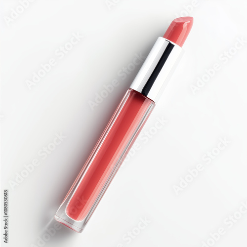 red lipstick isolated on white