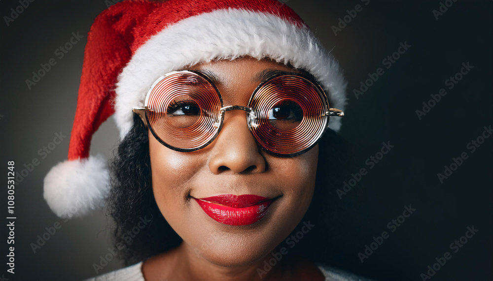 Santa Claus Glasses and Red Nose Effect Santa Claus Glasses and Red Nose Effect