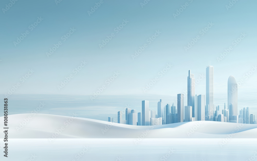 Fototapeta premium Minimalist modern art building space structure