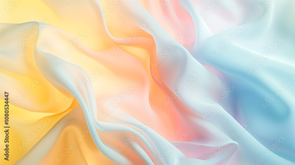 Obraz premium Airy, pastel gradient background with a soft glow