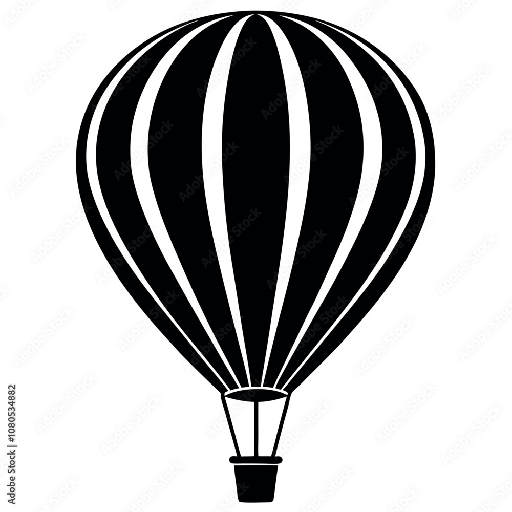 Fototapeta premium Balloon Parachute vector art illustration.