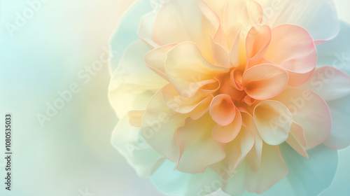 Airy, pastel gradient background with a soft glow