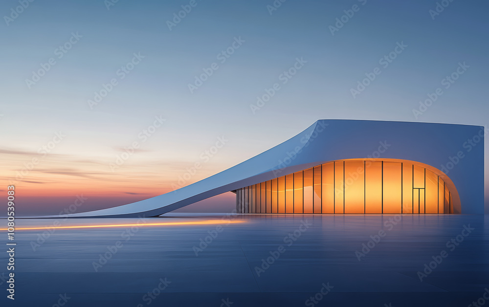 Obraz premium Minimalist modern art building space structure 