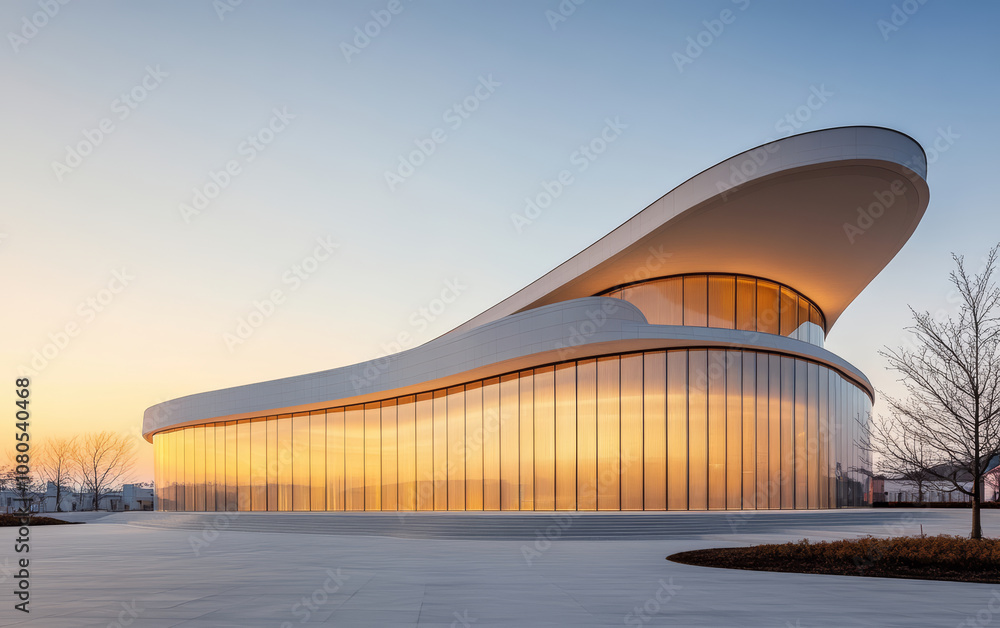 Obraz premium Minimalist modern art building space structure 