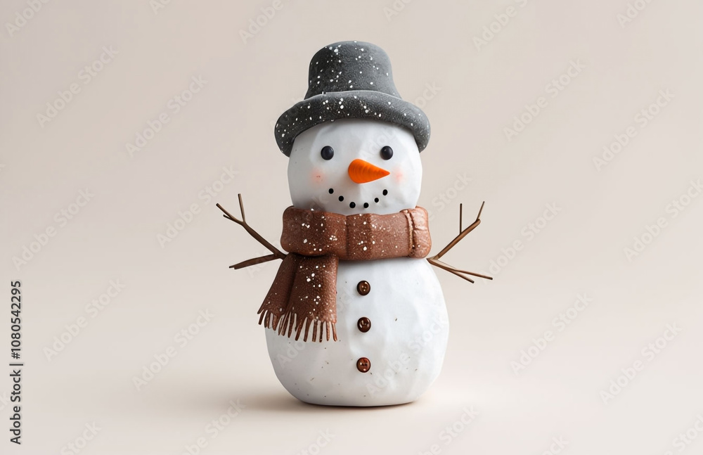 snowman with hat and scarf snowman with hat and scarf