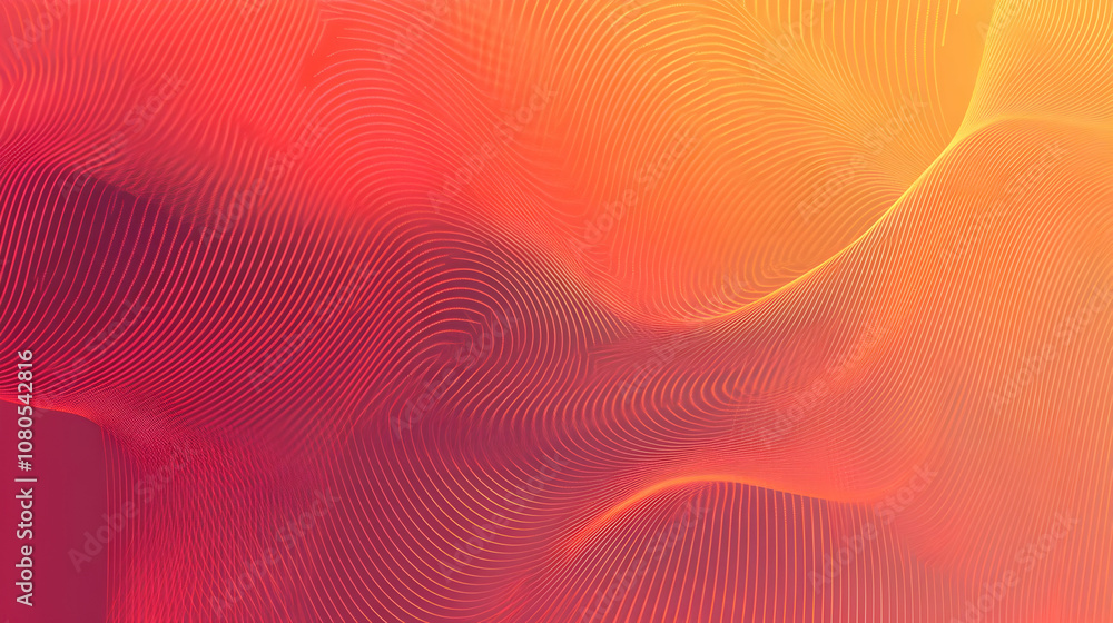 Abstract Background - Flowing Red and Orange Lines Abstract Background - Flowing Red and Orange Lines
