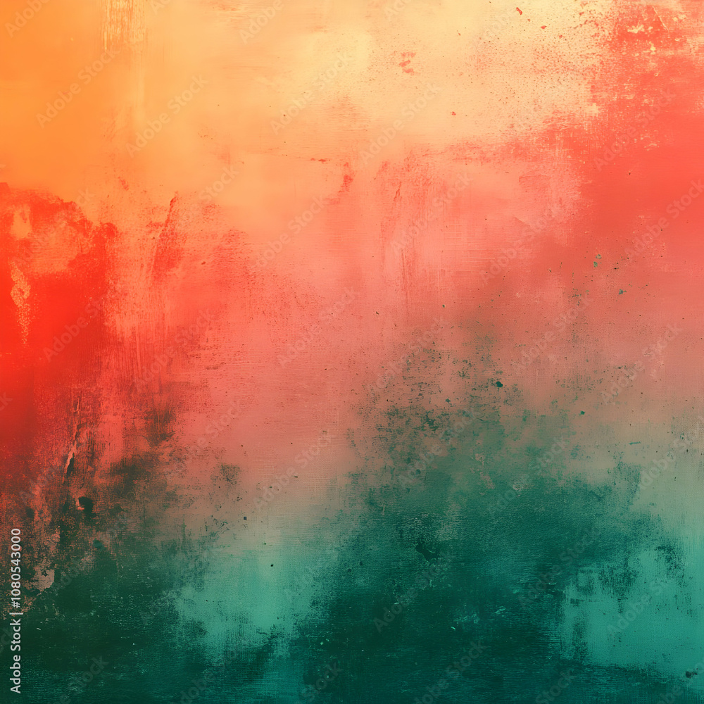 Fototapeta premium Abstract Background Texture Orange Red Green Gradient Grunge