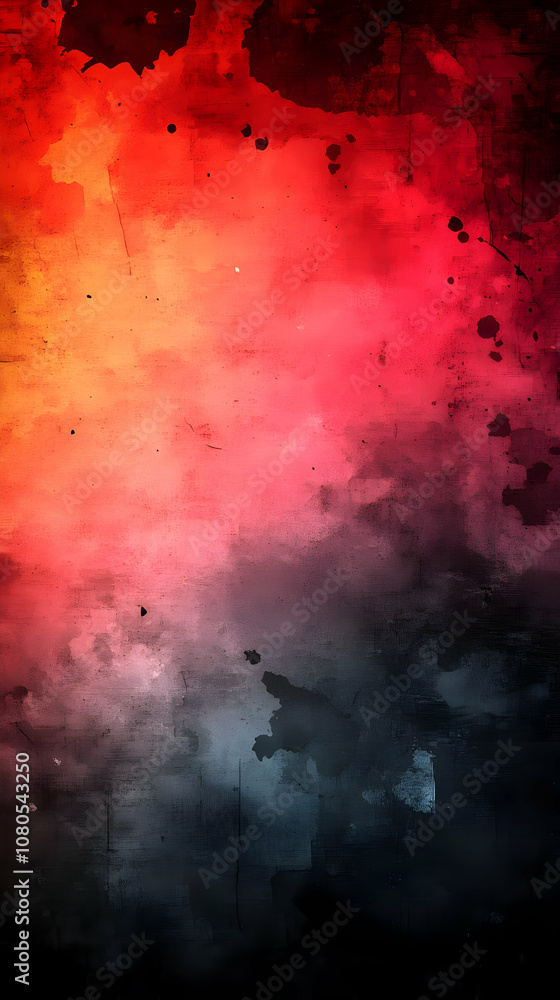 Fototapeta premium Abstract Background Red Orange Black Texture Grunge Gradient Wallpaper Illustration
