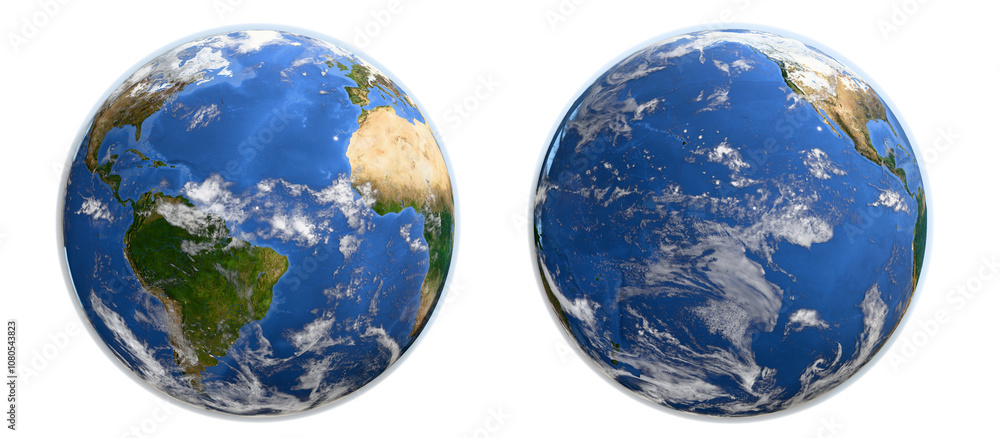 Earth isolated on white Earth isolated on white