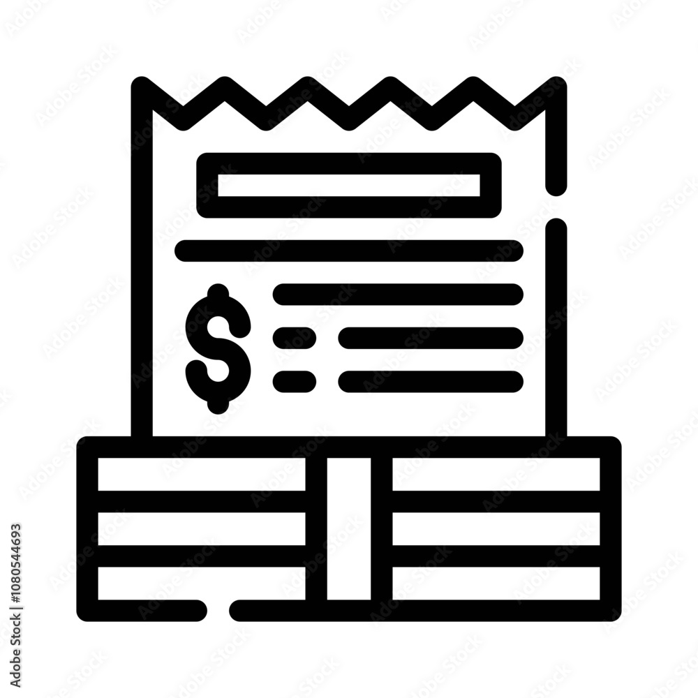 cash bills line icon cash bills line icon