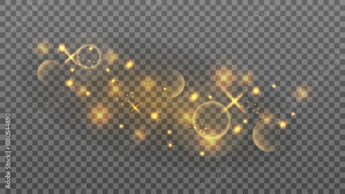 gold light and glitter texture glowing bokeh vector