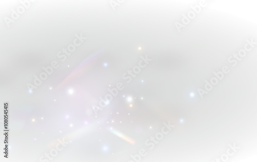 Png Rainbow light and white dust. Png The crystal shimmers with a rainbow effect. Png Background with bokeh light effect png. Gorgeous Christmas glowing dust background.