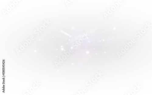 Png Rainbow light and white dust. Png The crystal shimmers with a rainbow effect. Png Background with bokeh light effect png. Gorgeous Christmas glowing dust background.