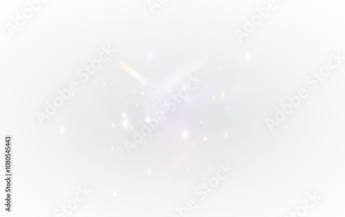 Png Rainbow light and white dust. Png The crystal shimmers with a rainbow effect. Png Background with bokeh light effect png. Gorgeous Christmas glowing dust background.
