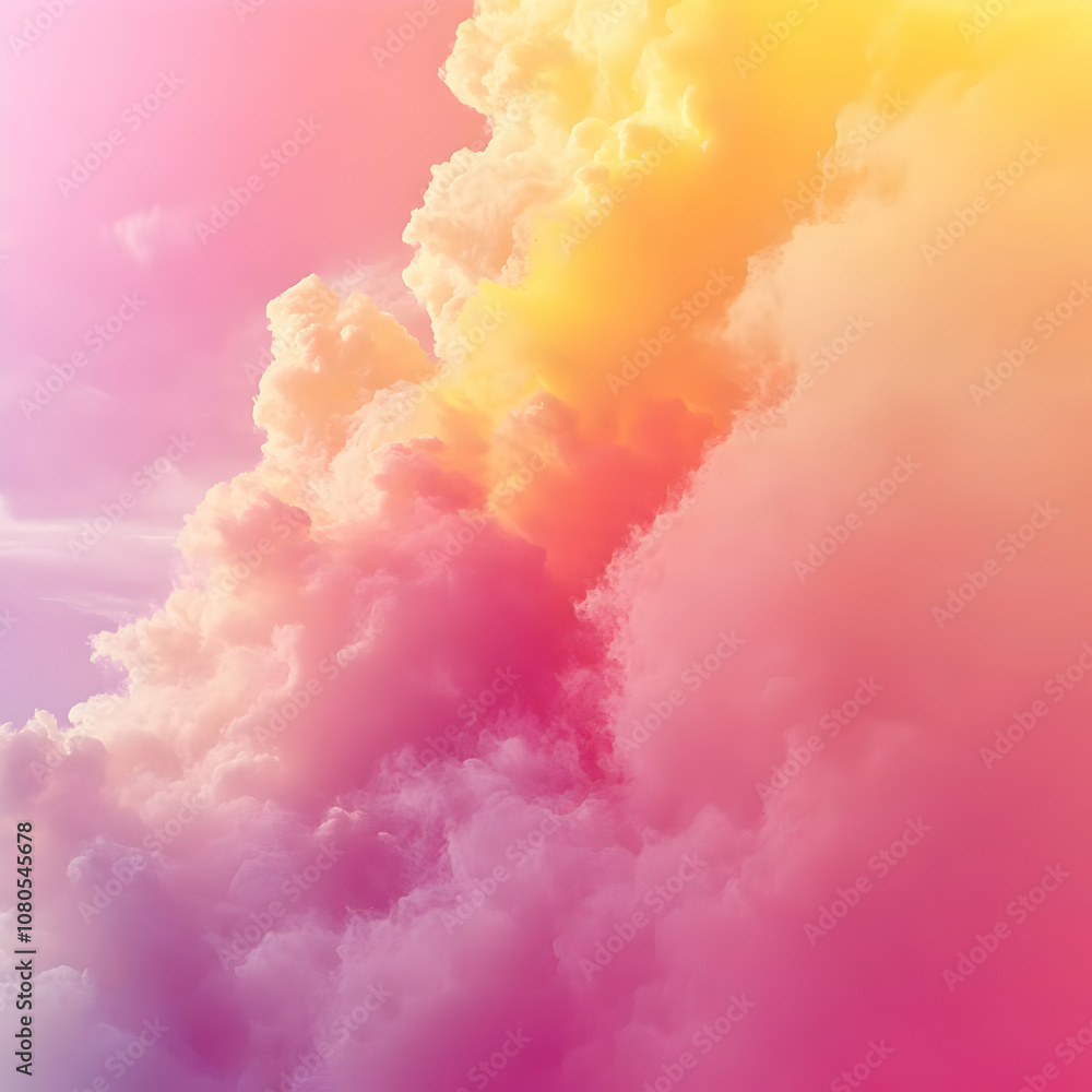 Abstract Background - Pink and Yellow Cloudscape Abstract Background - Pink and Yellow Cloudscape