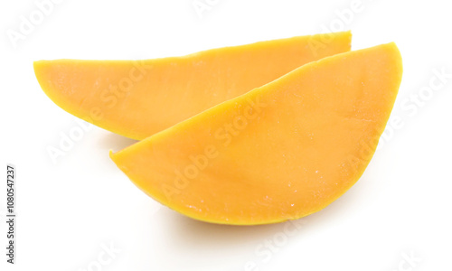 Mango fruit (Mangifera) isolated on white background 