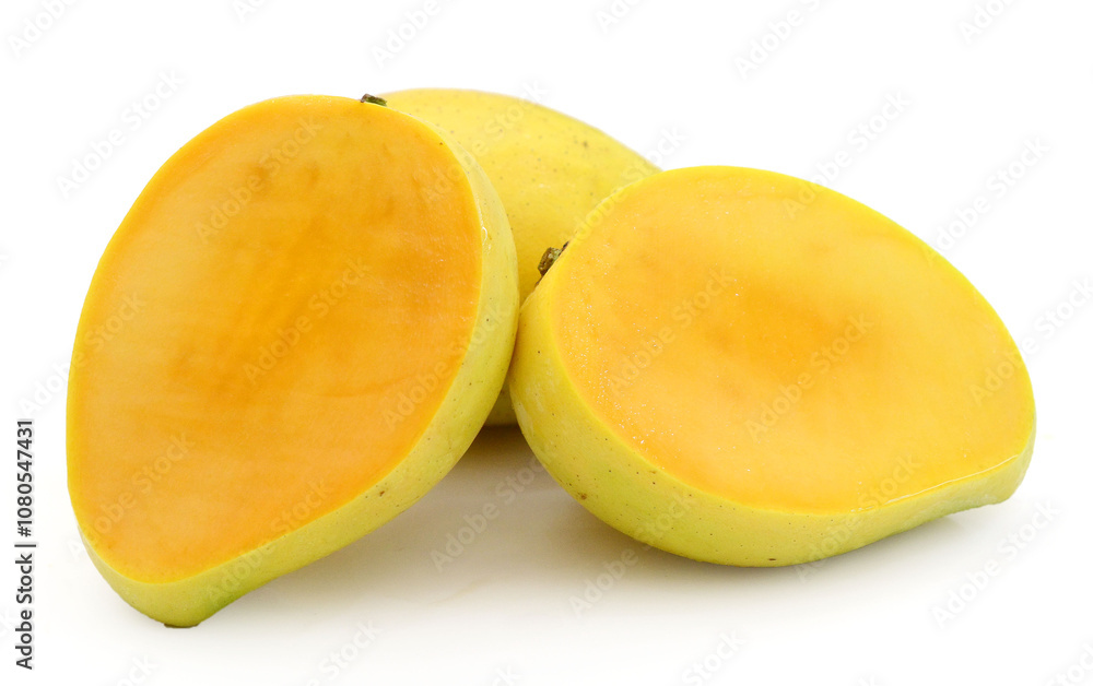 Mango fruit (Mangifera) isolated on white background
Mango fruit (Mangifera) isolated on white background