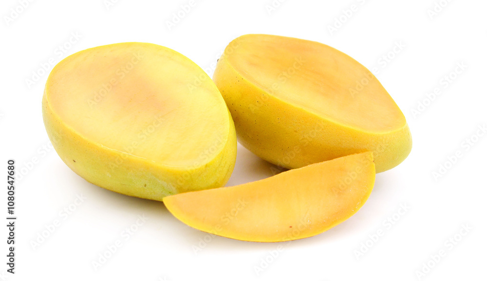 Mango fruit (Mangifera) isolated on white background
Mango fruit (Mangifera) isolated on white background