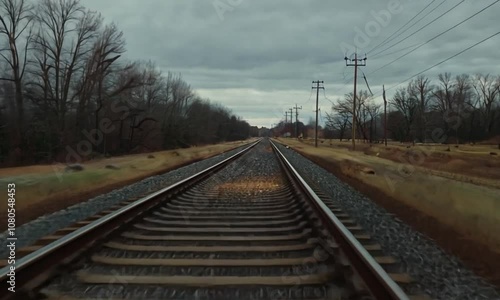 3d view of train tracks
