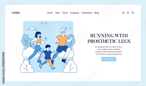 Sports For Disabled People. Flat Vector Illustration