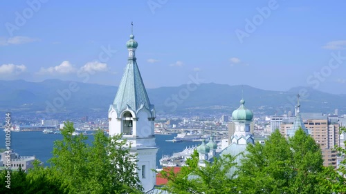 元町公園と函館の町並み