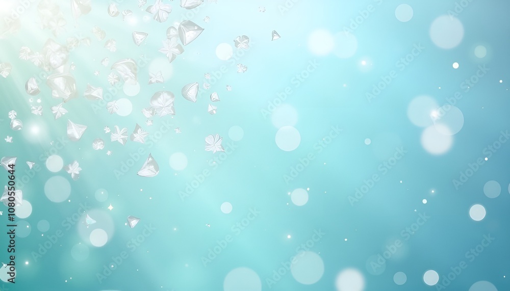 Light blue abstract background with bokeh and sparkling effects Light blue abstract background with bokeh and sparkling effects
