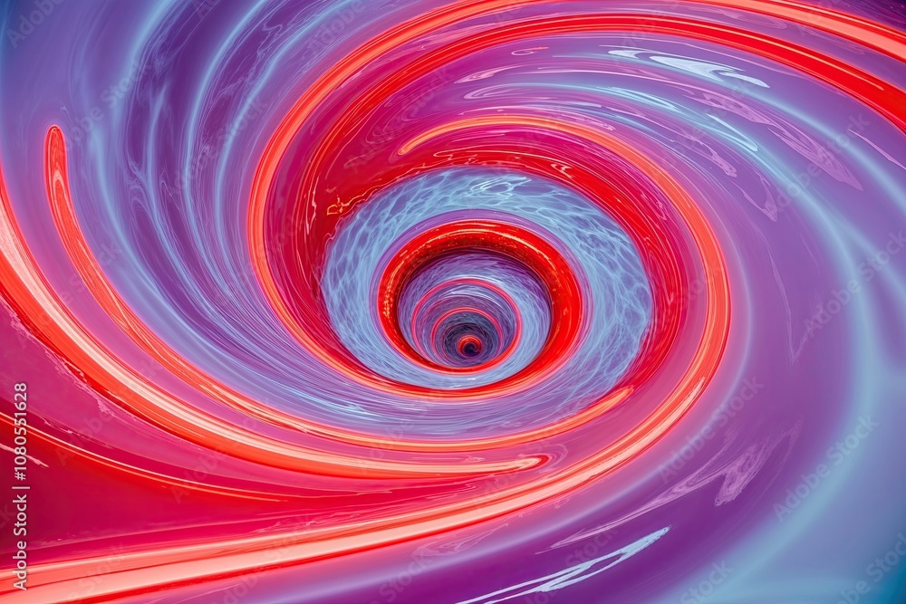 Vibrant Neon Whirlpool Design with Coral and Lavender Color Gradient Vibrant Neon Whirlpool Design with Coral and Lavender Color Gradient